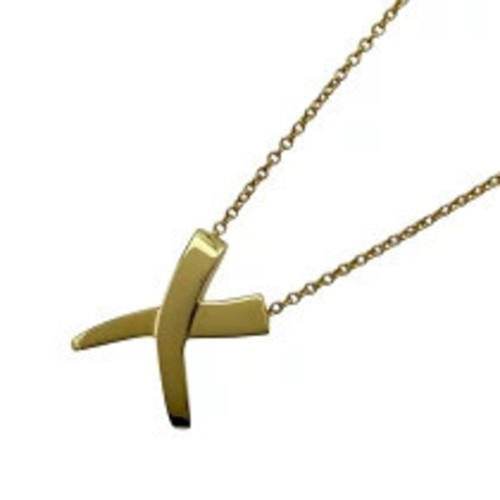 Tiffany Co Paloma Picasso Kiss Necklace Chain Yellow Gold